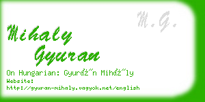 mihaly gyuran business card
